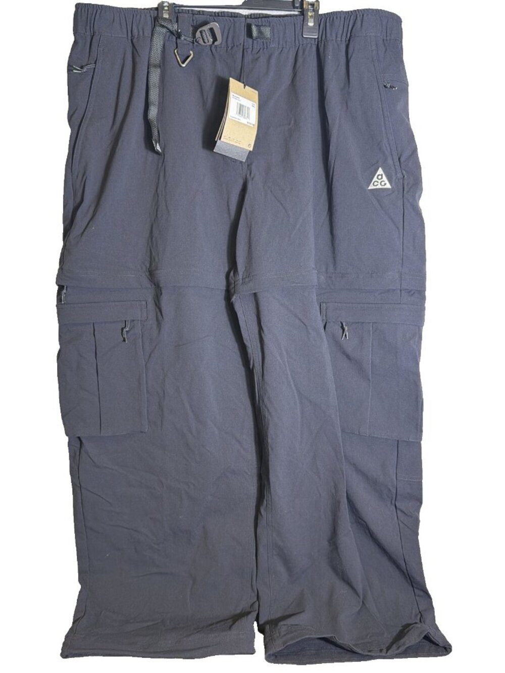 NWT Nike ACG Women's Convertible Zip-Off Cargo Hiking Pants Black XXL